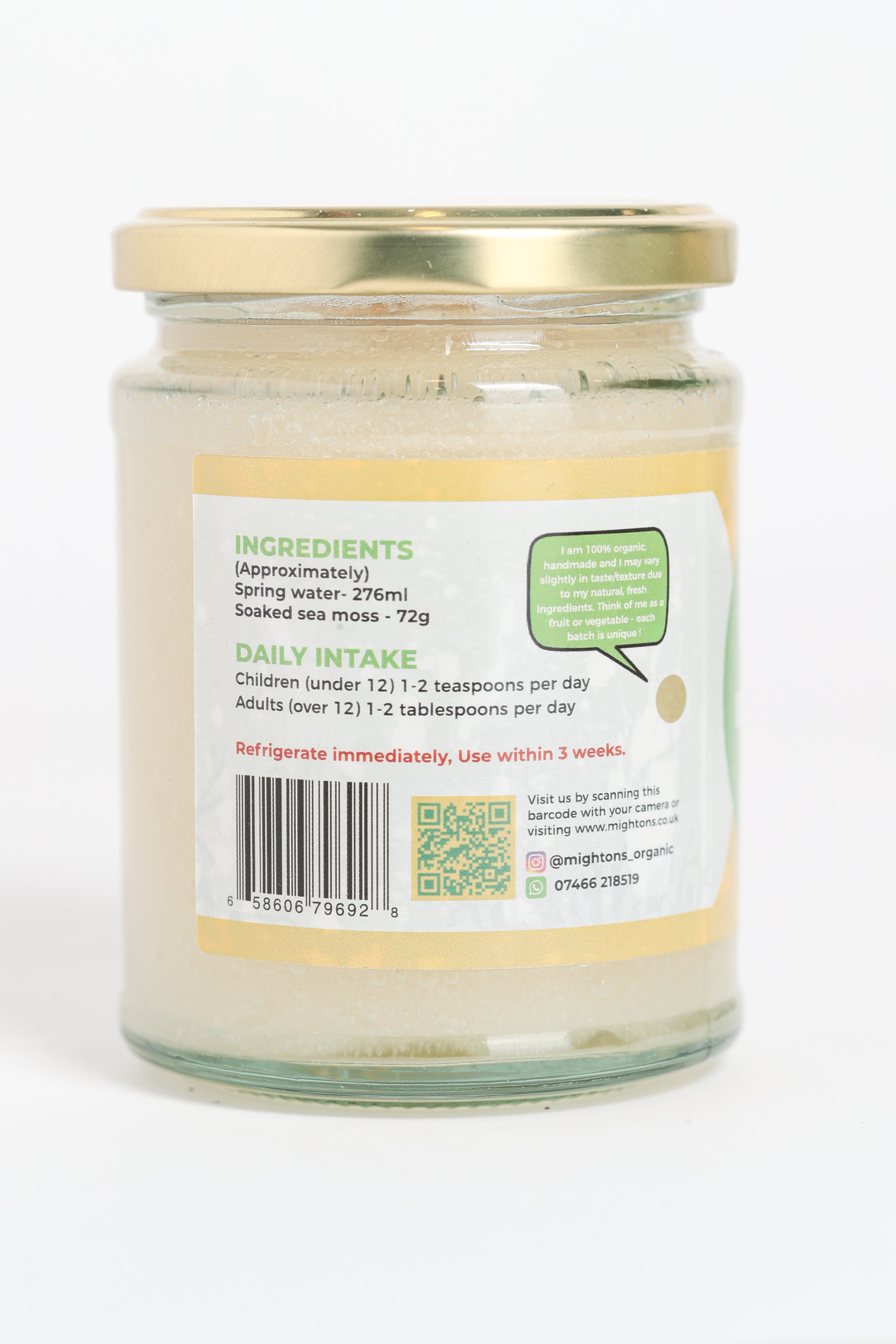 Plain Sea Moss Gel – Handmade, Wildcrafted, Cold Shipped for Freshness