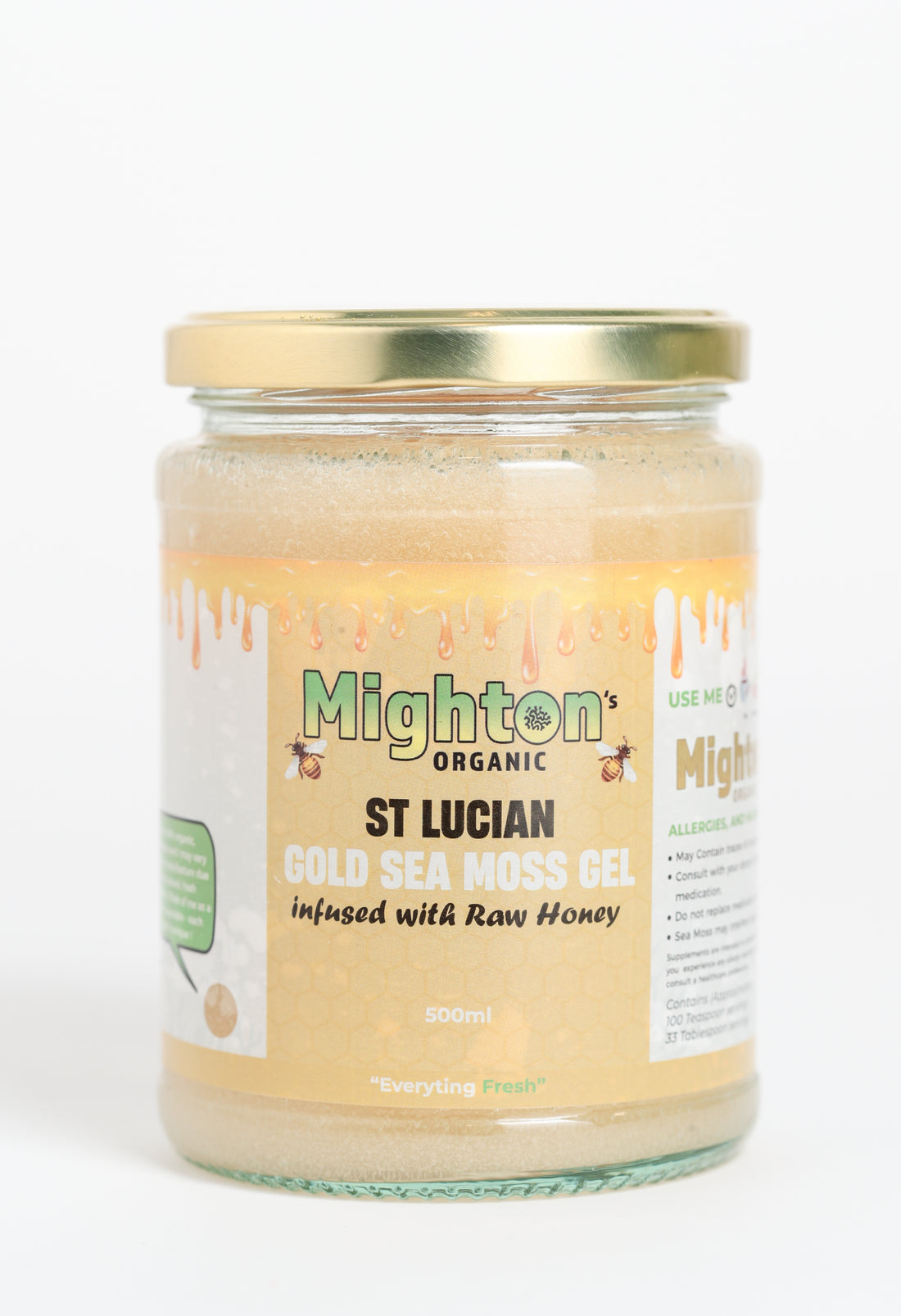 Sea Moss Gel Infused with Raw Honey – Handmade, Wildcrafted, Cold Shipped for Freshness