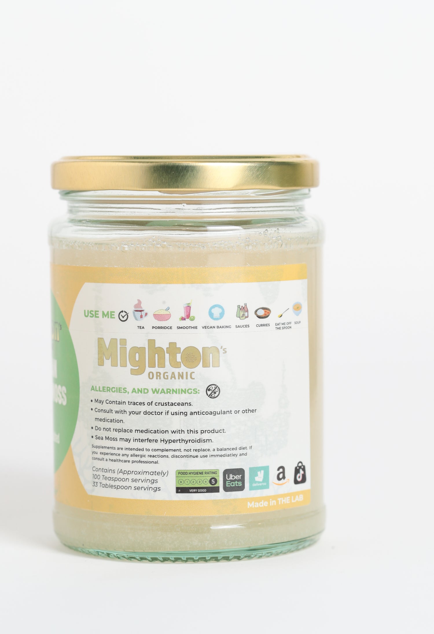 Plain Sea Moss Gel – Handmade, Wildcrafted, Cold Shipped for Freshness